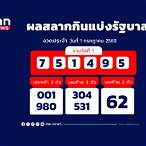 ตรวจหวยรางวัลที่ 1 กรกฎาคม